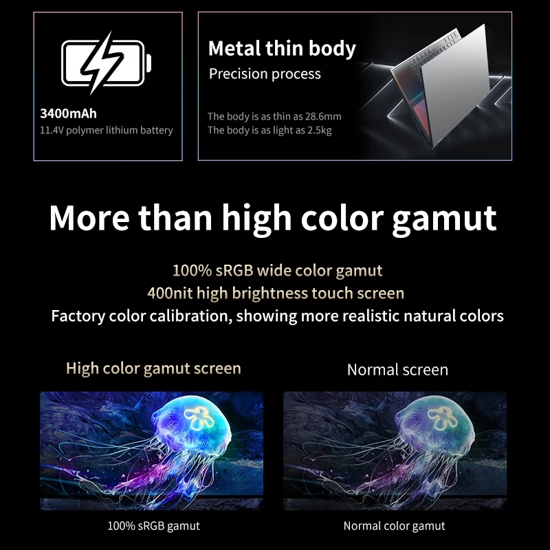 AKPAD Intel Core I7 9750H Dual Screen Laptop 16 Inch (14 Inch Touch Screen) Gaming Laptop Notebook Windows 10 11 Pro