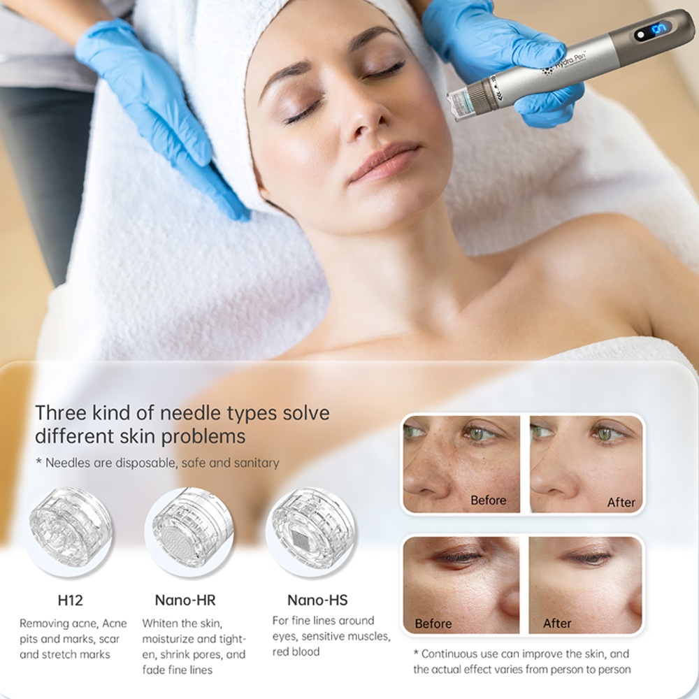 Profesional Dr.pen Hydra Pen H3 con 30 Uds. De cartuchos de agujas, pluma con microagujas, dispositivo de belleza para el cuidado de la piel