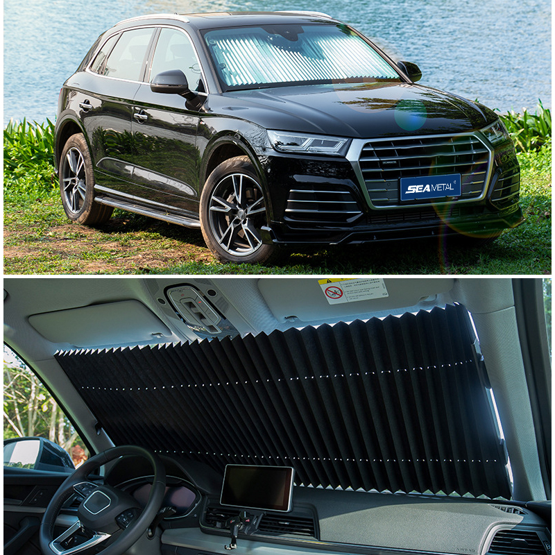 折りたたみ式車のサンシェードプロテクター自動車パラソルフロントリアウィンドウサンバイザーフロントガラスサンシェードカバー UV 防止車 SUV