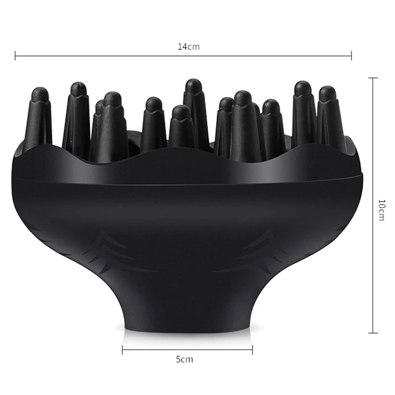 1 PC ผม Diffuser จัดแต่งทรงผมมืออาชีพ Curl เครื่องเป่าผม Diffuser Universal Hairdressing Blower จัดแต่งทรงผม Salon CURLY เครื่องมือสีดํา