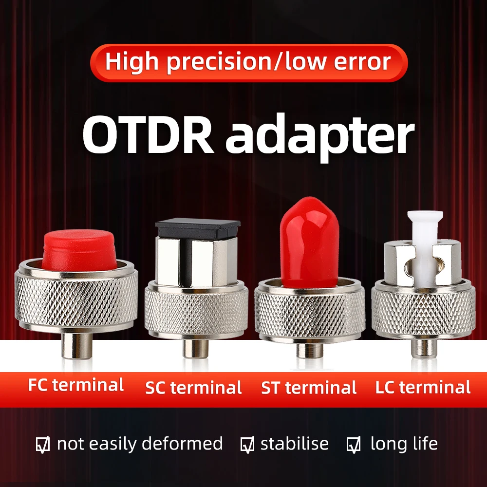 Conector de transferência otdr fc st sc lc apc adaptador otdr conector de fibra óptica para refletômetro de domínio de tempo óptico adaptador de fibra