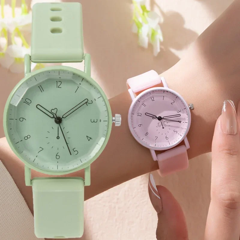 2025 New Women Watch Fashion Silicone Strap Quartz Watch Student Sports Wristwatch Relojes Para Mujer Dropshipping Clock