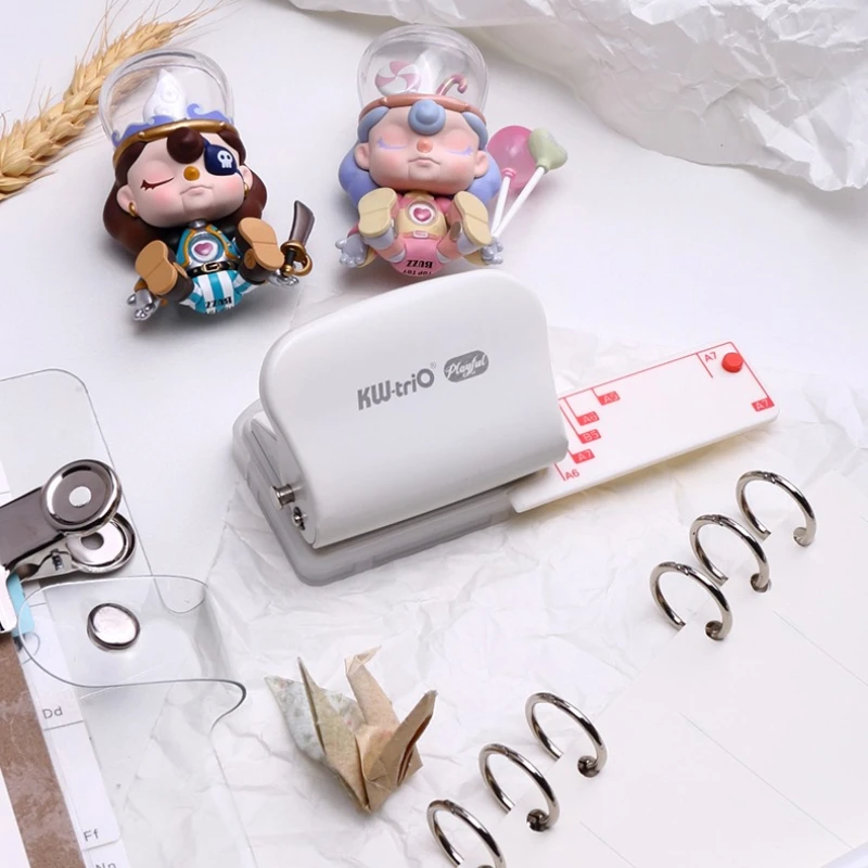 Kw-trioハンドヘルドメタルホールパンチ、DIYルーズリーフ、手作り紙パンチ、事務用品、3 6 9、a5、b5、a6