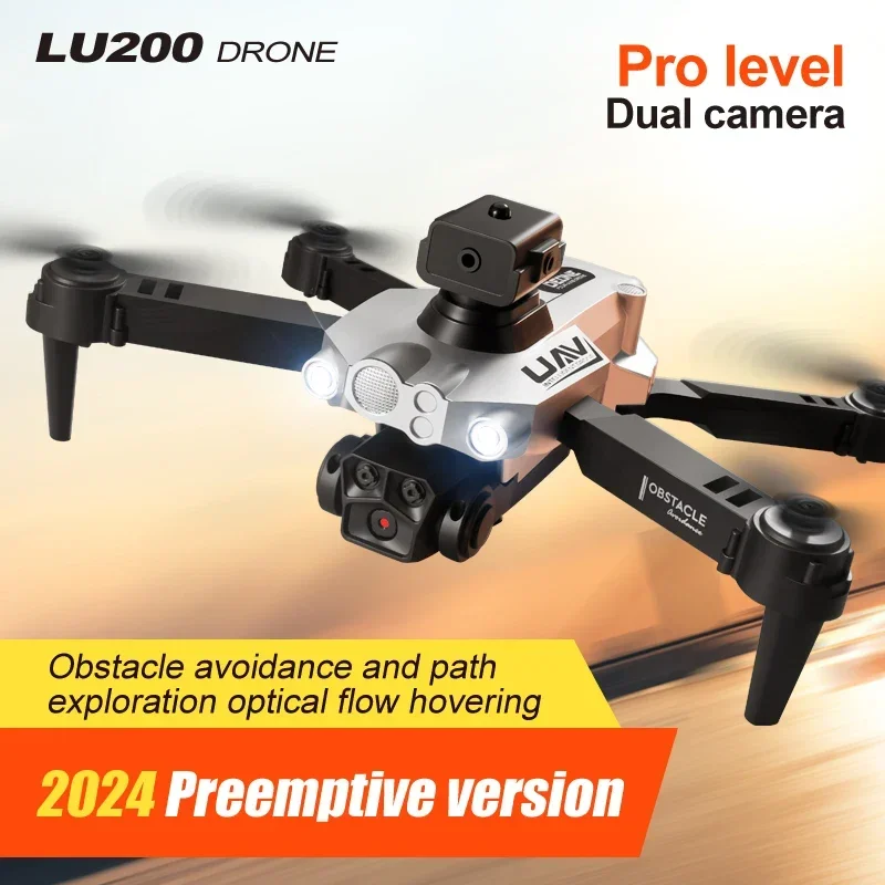 Lenovo LU200 Drone 8K Professionale Dual-Camera HD WIFI GPS Optical Localization Four-way Obstacle 10000M Remote Control Drone