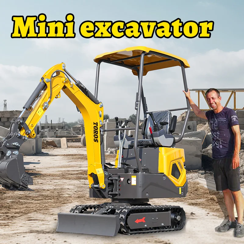 Factory Price 1.2 ton Mini Crawler Digger 1000 kg Small Excavator Chinese Manufacturer Mini Excavator Kubota Customizable Sale