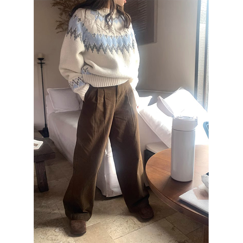 Vintage Print Pullover Frauen Japanischen Harajuku Übergroßen Gestrickte Pullover Winter Ästhetischen Langarm Jumper Koreanische Strickwaren