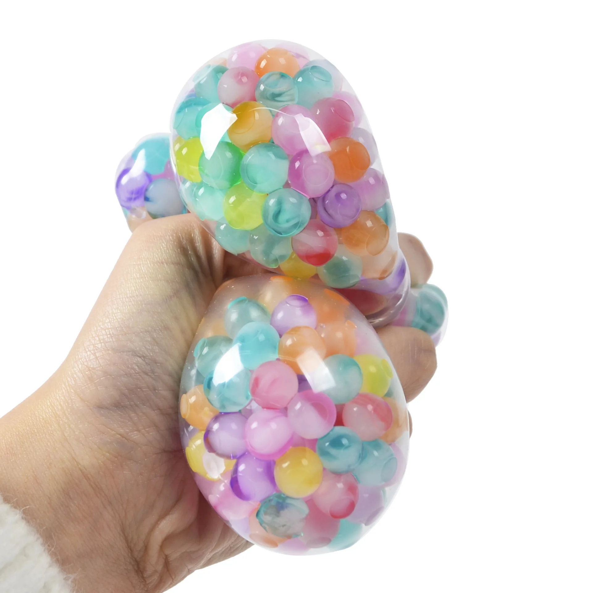 6 センチメートル子供エキゾチックピンチ虹ビーズ減圧ボールベントボール減圧おもちゃ TPR ピンチルブドウボール大人のおもちゃ