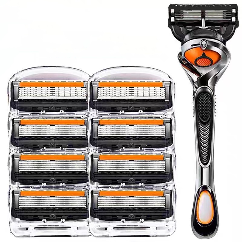 Wholesale Men's Manual 5-Layer Razor: Anti-Scratch Facial Shaver for Beard Grooming