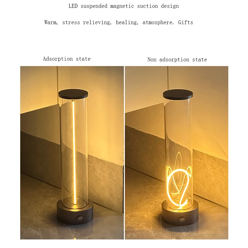 New Magnetic Suction Light With Three Brightness Levels, LED Ambient Light With Adjustable Outdoor Magnetic Suction Light