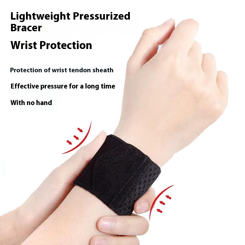 Protector de muñeca deportivo para mujer con funda de tendón retorcido, bádminton, baloncesto, fitness, ligero, comprimido, elástico alto