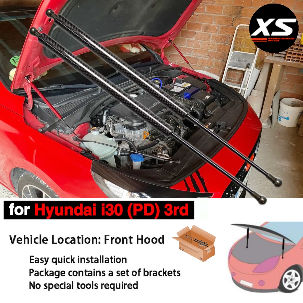 Modificar puntales de capó para Hyundai i30 PD 2016-2024 para Hyundai Elantra GT soporte de elevación de capó delantero amortiguadores cilindro Verins