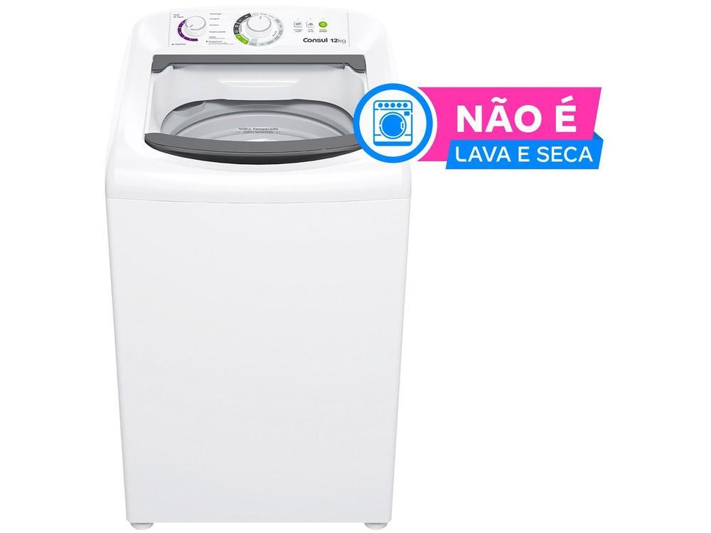 Lavadora de Roupas Consul 12kg 16 Programas de Lavagem Branca CWH12 - 110V