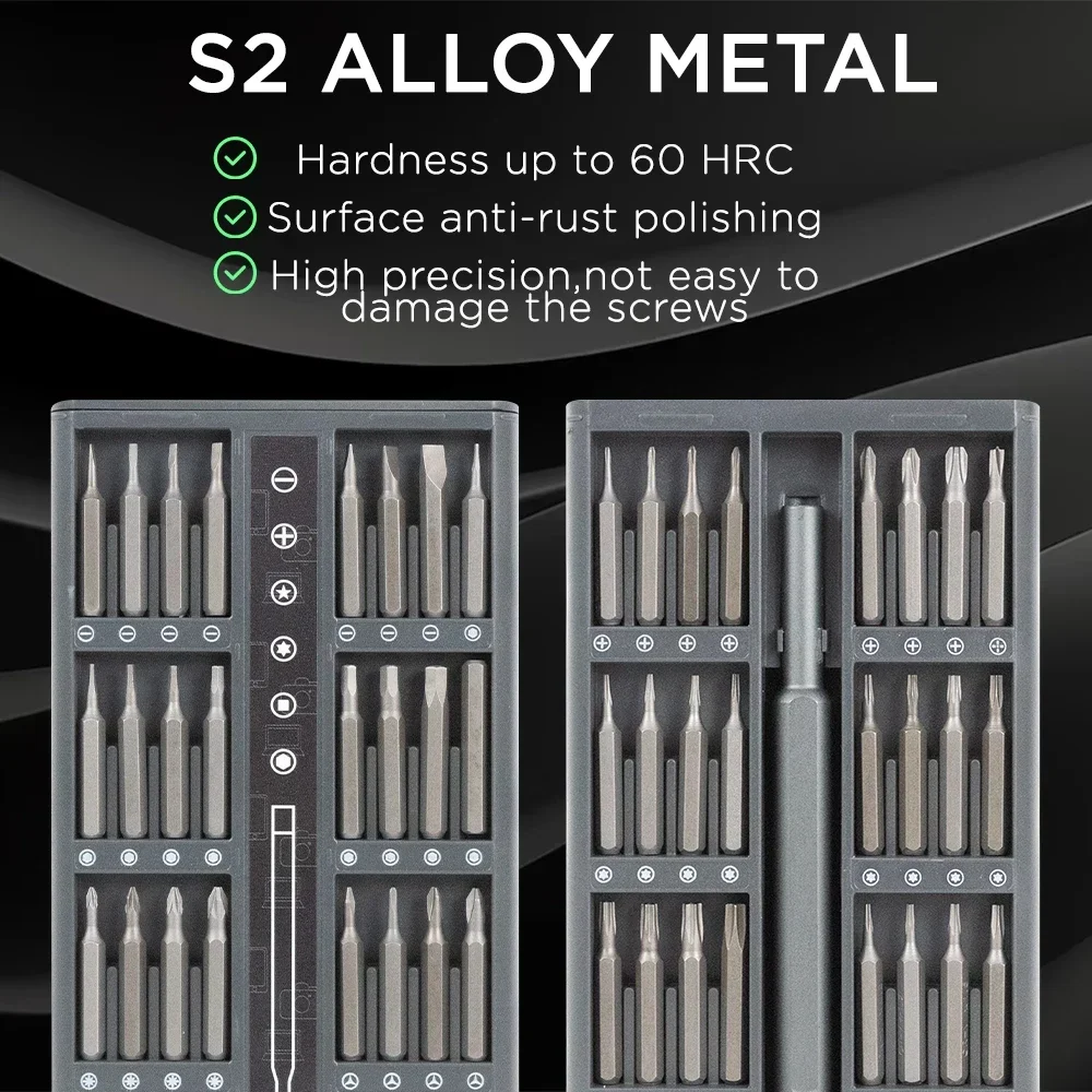 Kit di cacciaviti magnetici di precisione 25/63 in 1 Strumenti di riparazione professionali per telefono PC Elettronica Computer con punte esagonali Torx