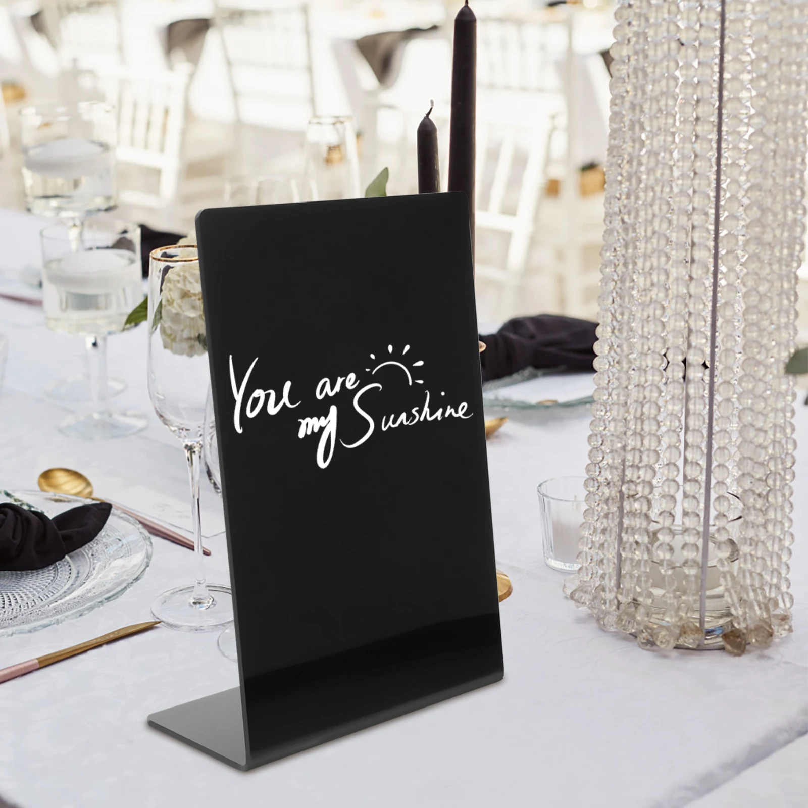 Message Board Sign Desktop Writing Board Acrylic Chalkboard Mini Signs Desk Drawing Table For Shop Buffet Cafe