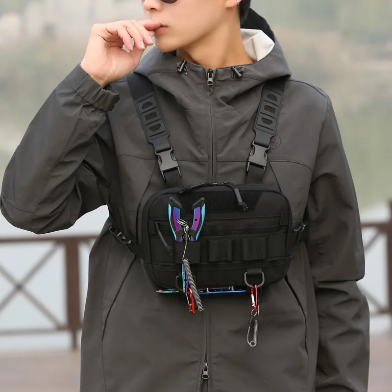 Borsa tattica Borsa pettorale Custodia frontale impermeabile Molle Nylon Arrampicata Zaino da campeggio Zaino da viaggio per caccia all'aperto