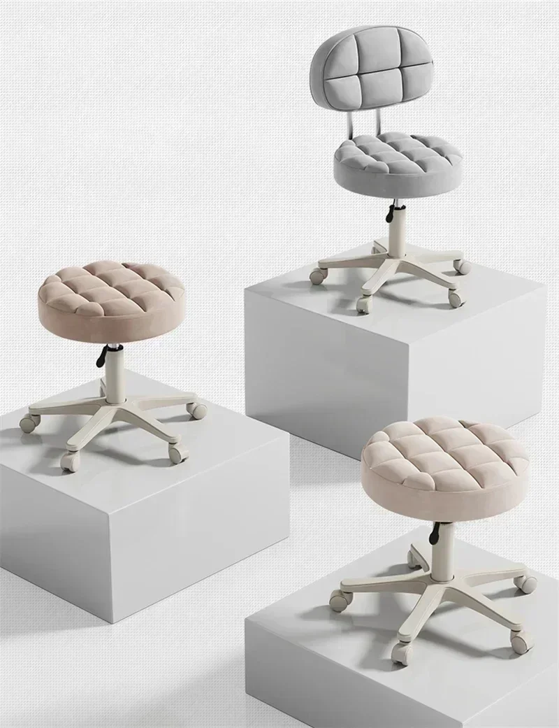 Sillas de peluquero simples para salón de belleza, taburete redondo giratorio especial para tienda, muebles modernos, maquillaje para el hogar