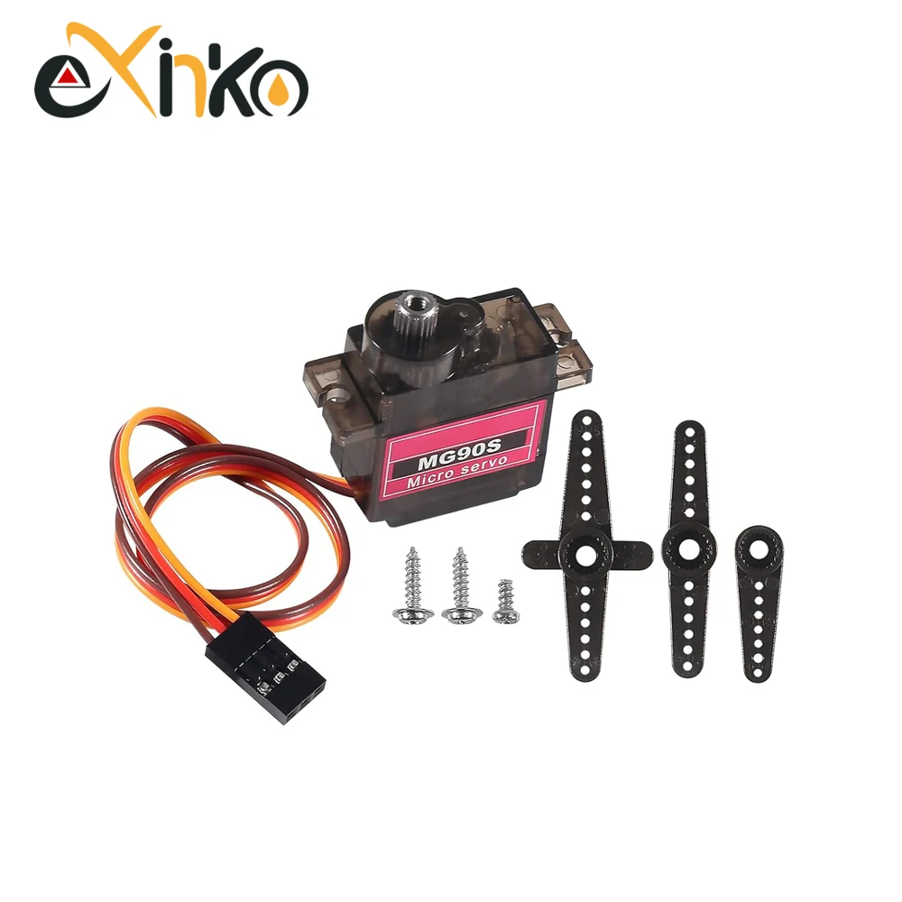 1-10 Uds MG90S Servo All Metal Gear 9g SG90 versión mejorada para helicóptero avión barco coche Trex 450 RC Robot 180/360 grados