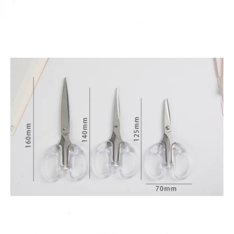 Mr. Paper Transparent Scissors Creative INS Style Multi-Purpose Good-looking Student Desk Supplies Scissors Stationery