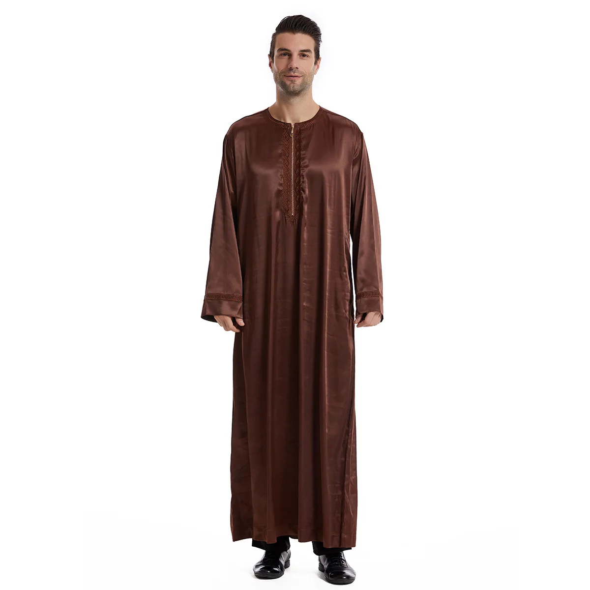 男性用の長いイスラム教徒のドレス,jubba thobe,イスラムのラマダン,サウジカフタン,アバヤ,ドバイ,アラブ,eid,2022