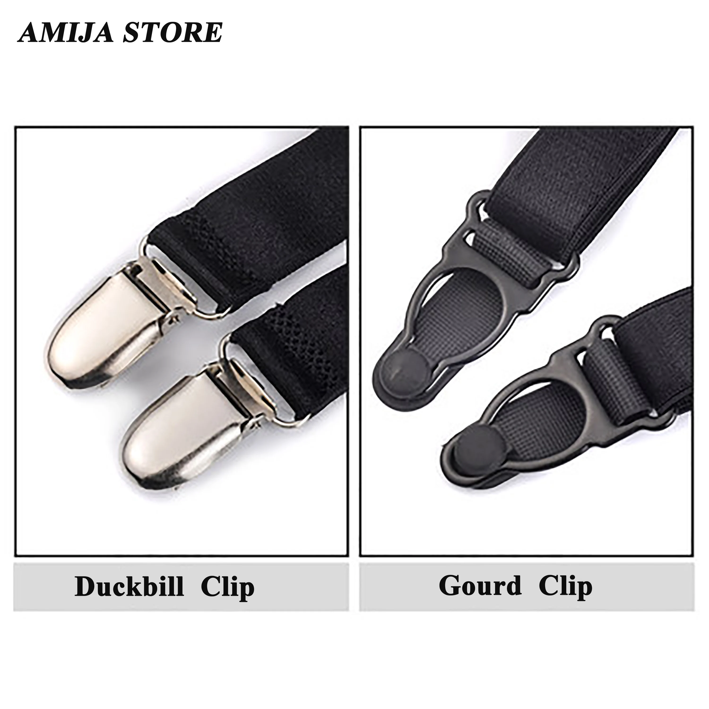 1 paio di camicie da uomo con cintura antiscivolo con clip di bloccaggio chiusura regolabile camicie Tirant Tucker gamba coscia reggicalze reggicalze
