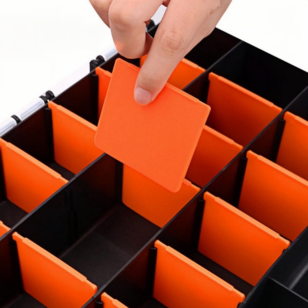 Hardware Parts Storage Box, Parts Organizer with Removable Dividers Hinged Lid for Store Nuts Bolts Screws Nails Small Hardwar