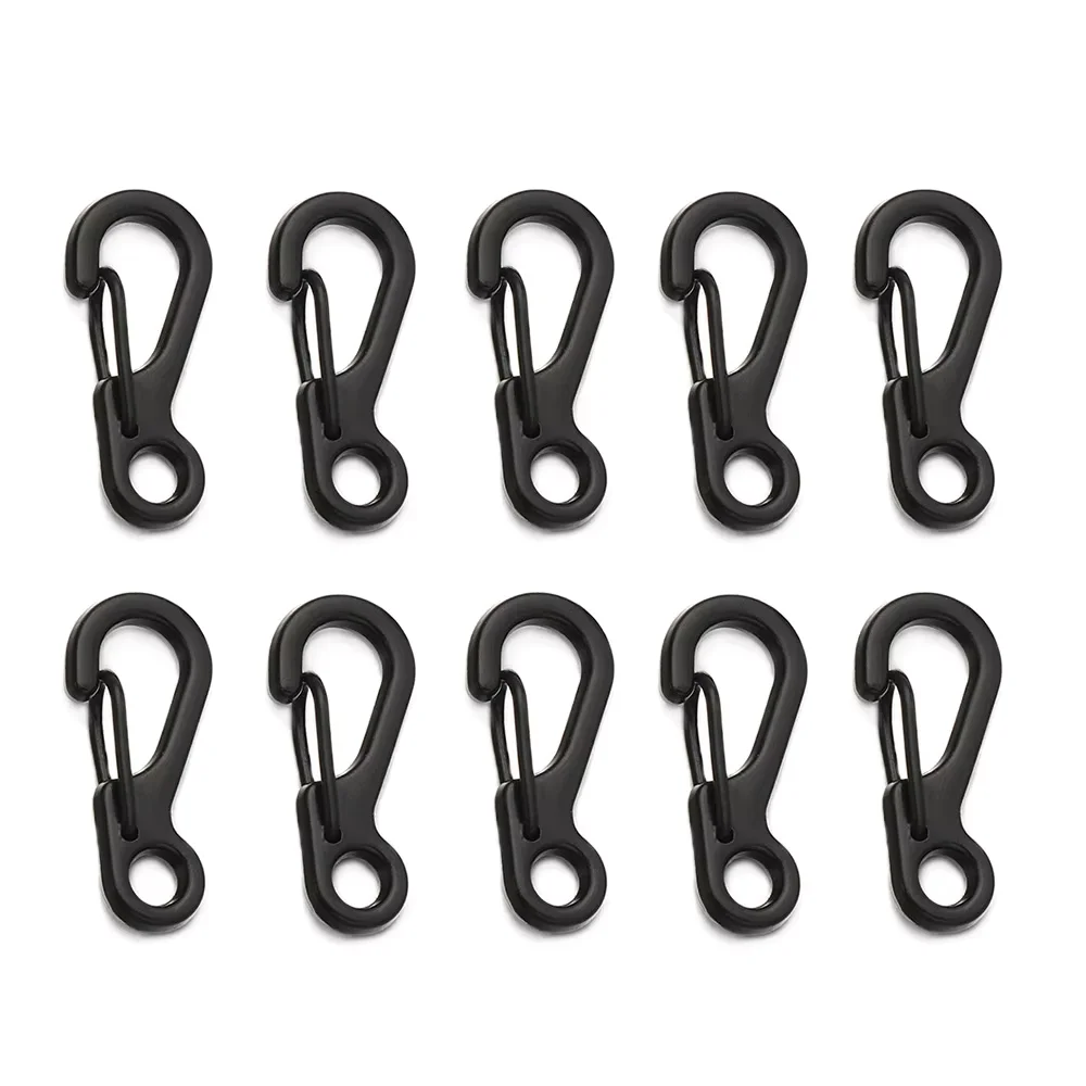 4/10 Uds mosquetón anillo en D llavero Clips de resorte Mini hebilla colgante de aleación de aluminio equipo EDC de supervivencia herramienta de llavero para acampar al aire libre
