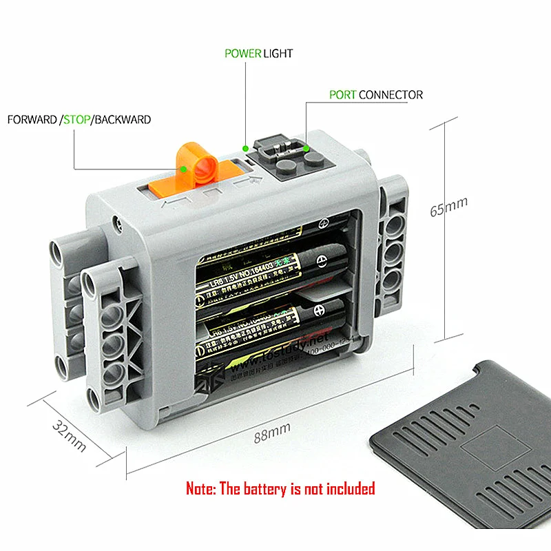 テクニック電源機能延長ワイヤーサーボトレインモーター IR リモコン受信機バッテリーボックス部品 MOC 修理されたアクセサリー