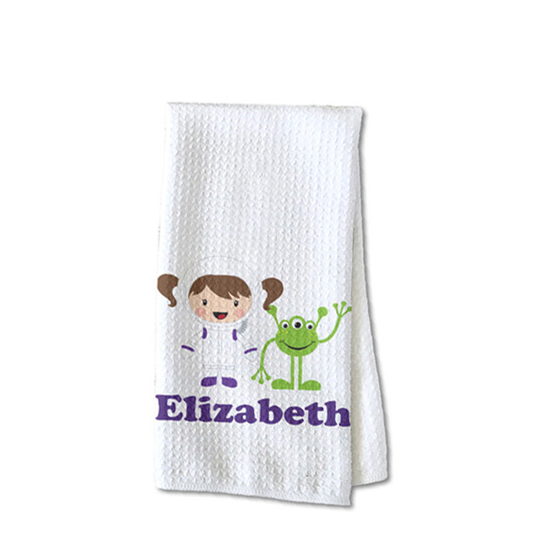 Serviettes blanches en polyester pour le visage, serviette de thé et de salive vierge, sublimation bricolage, 10 pièces