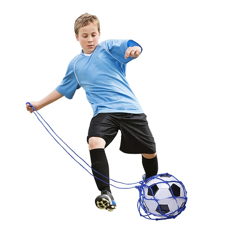 เยาวชนฟุตบอล Self TRAINER KICK NET Pocket Professional กีฬากลางแจ้งไนลอนสุทธิบาสเกตบอลกระเป๋าตาข่ายลูกฟุตบอลพกพากระเป๋า