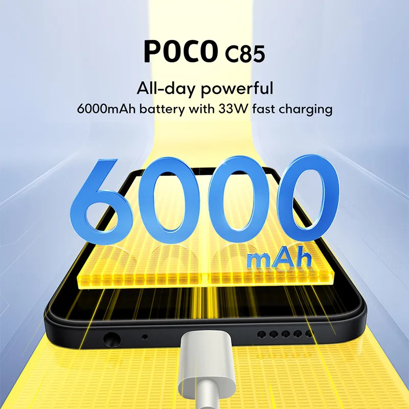 POCO C85 Global Version Smartphone 128/256GB Helio G81-Ultra 6000mAh battery 6.9" display 50MP Camera 33W NFC