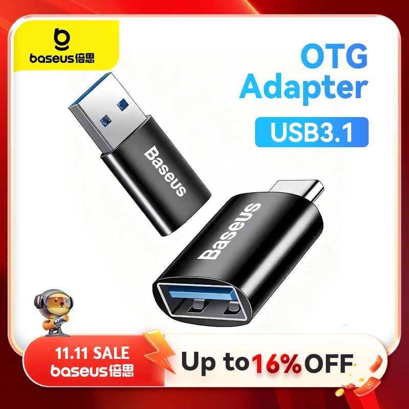 Адаптер Baseus USB 3.1 OTG Type-C к USB-A USBC Type C «гнездо» для Macbook Xiaomi Huawei Samsung 10 Гбит/с Data OTG Adapt