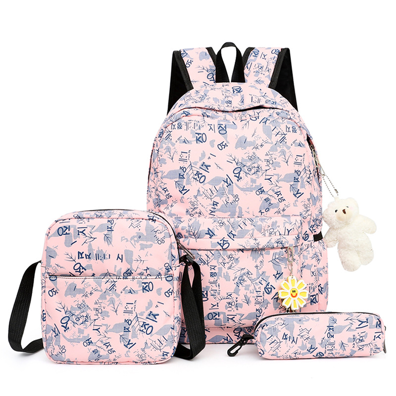 Drops hipping 3 teile/satz Druck Schult asche Mode Kinder schönen Rucksack für Kinder Mädchen Schult asche Student Mochila