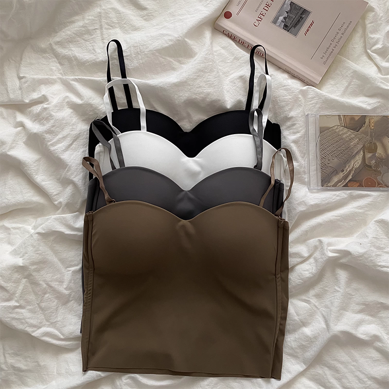 Dunne sectie dubbele bandjes effen kleur bretels hete meisjes binnen sportvest sexy bovenkleding dieptepunt slanke vrouwen