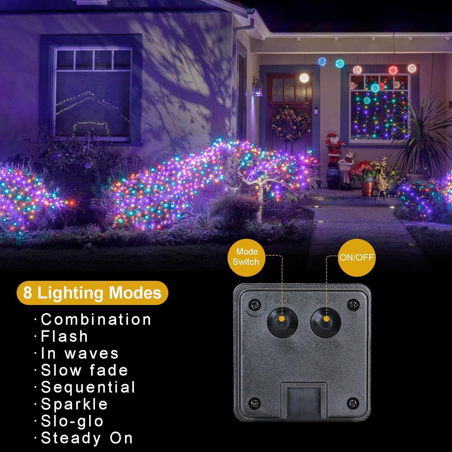 Solar Fairy Lights Outdoor Waterproof Solar String Lights 8 Modes Christmas Copper Wire Lights for Patio Decoration Fairy Lights