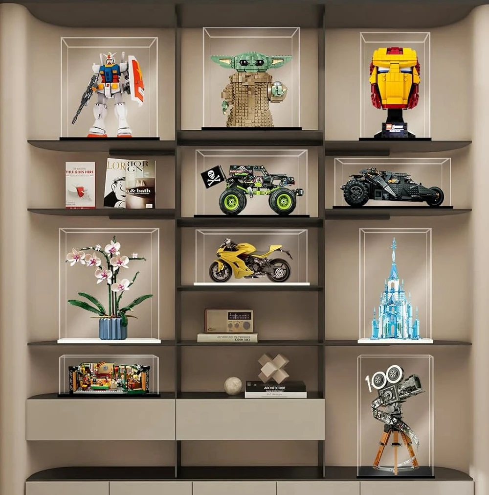 60 Large size Clear Acrylic Display Case Dustproof Toy Car Trucks Vans Model Box Collection Storage Countertop Show Box