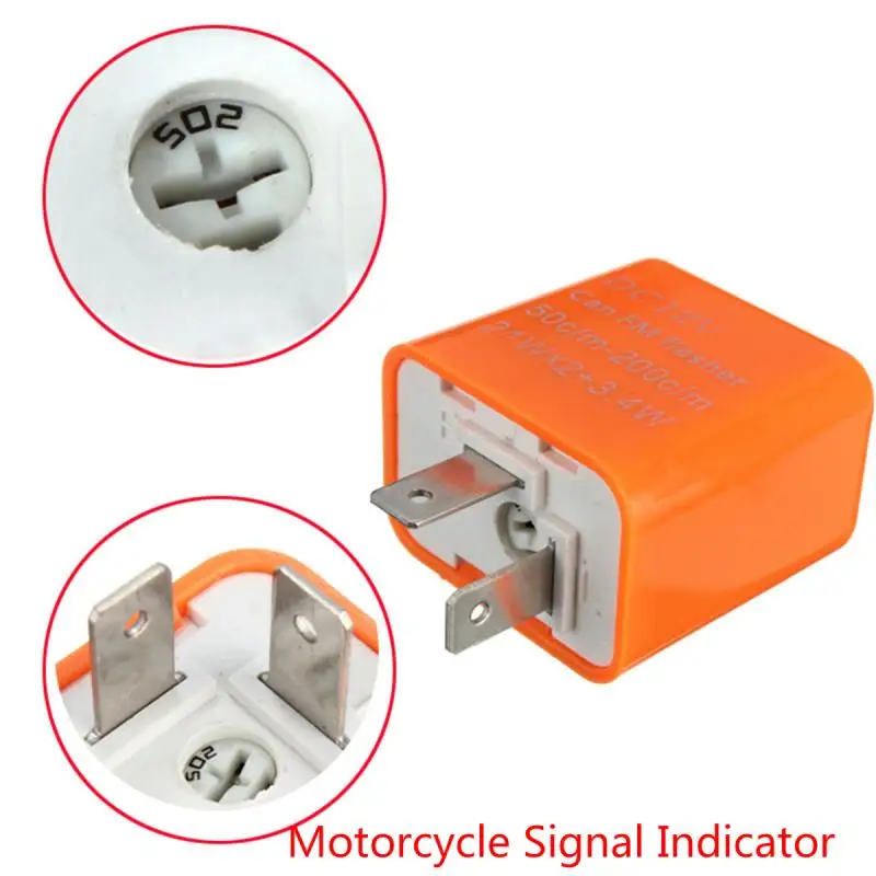 2 ピン LED フラッシャーリレー 12V 調整可能な周波数のウインカーウインカーインジケータリレーオートバイバイクアクセサリー