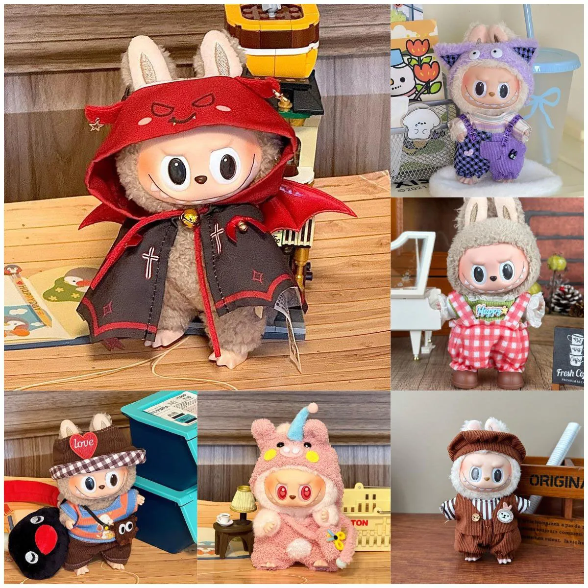 Ropa bonita para muñeca, accesorios para traje para Labubu V2 V1, conjunto de vestido de fiesta, trajes de pequeño diablo, regalos
