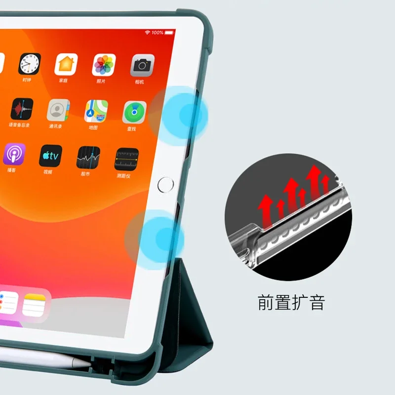 Para ipad pro 12.9 2017 edição (com chave de casa) caso a1584 a1670 a1671 2015 1a 2a geração com suporte de lápis magnético capa inteligente