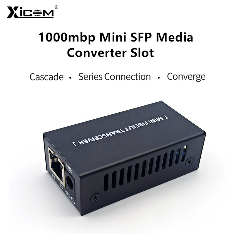 Gigabit Mini Media Converter Slot SFP Transceiver Module 100/1000M 1 SFP Slot 1 RJ45 Single Mode Ethernet SFP Fiber Switch