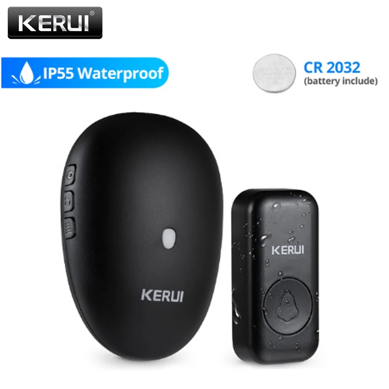 KERUI-timbre de casa inteligente M521, sistema de interfono de seguridad inalámbrico, 57 Chime, 100m, Control remoto con batería, botón de puerta Powerd