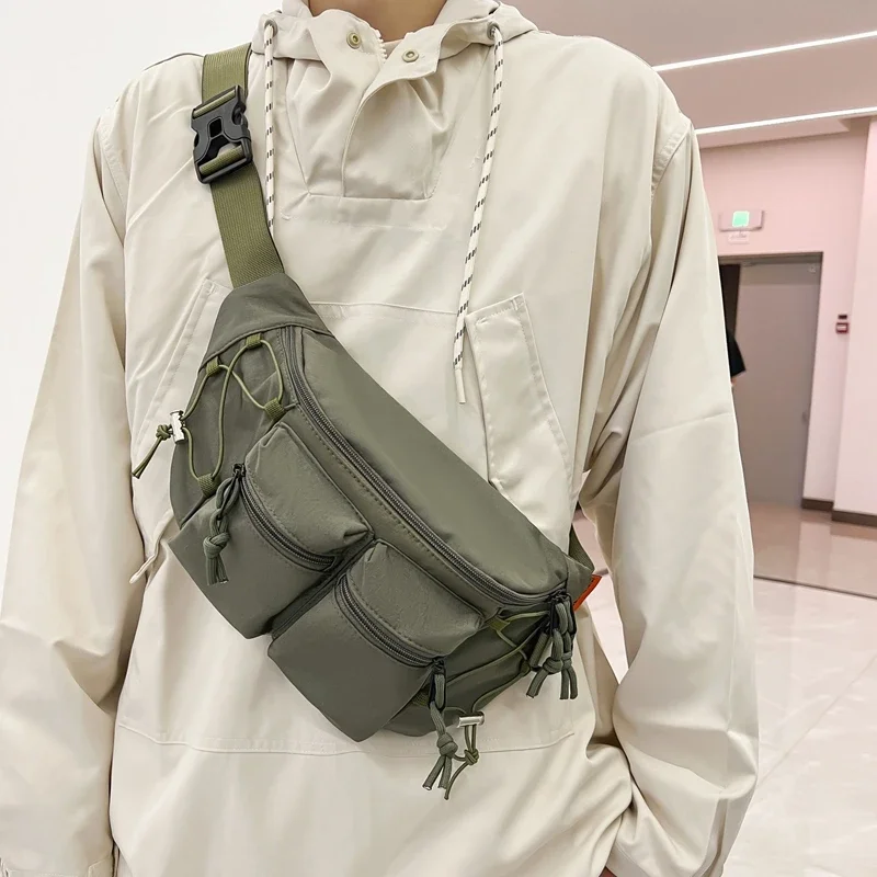 女性用ジッパー式ウエストバッグ,高品質ナイロンバッグ,レジャー,多用途,頑丈,大容量,2022