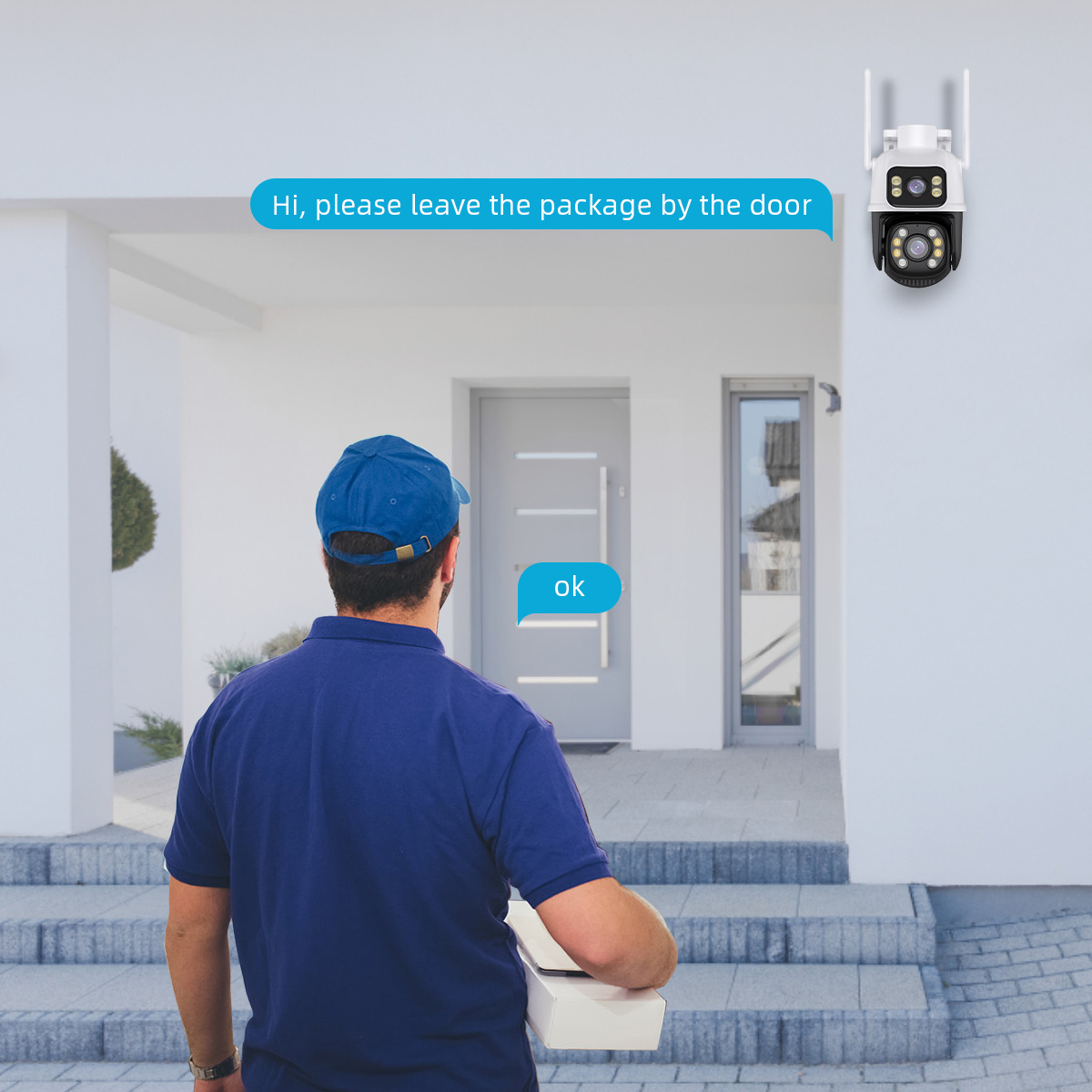 Hiseeu 4K 8MP PTZ WIFI Camera Dual Lens Dual Screen IP Camera Outdoor Auto Tracking Security Protection CCTV Surveillance ICSee