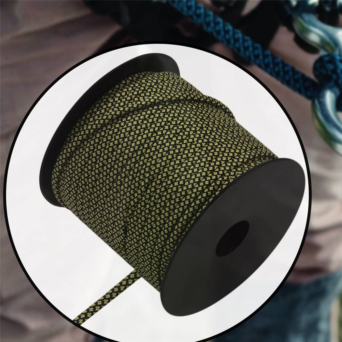 BAAU 2X Camping Paracord 4 มม.50 เมตร 7 Strands เชือกร่มสําหรับปีนเขากลางแจ้ง Survival Hiking Clothesline สีเขียว