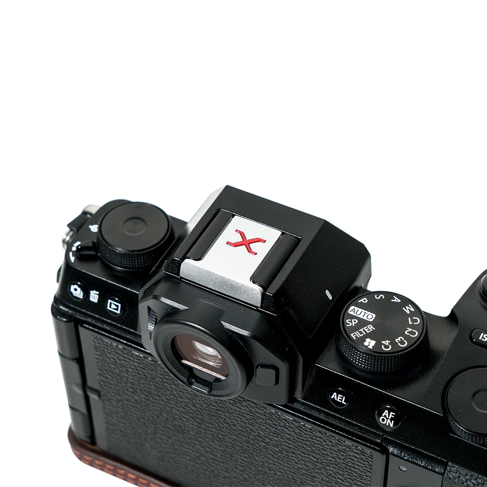กล้องรองเท้าร้อนฝาครอบรองเท้าร้อนป้องกันฝุ่นโลหะสําหรับ Fuji Fujifilm XS10 XM5 XT4 XT5 XT30II XH2S XA7 X100V XT100 xt200