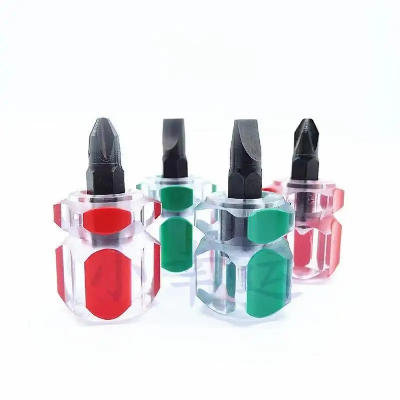 Screwdriver Kit Set Mini Small Portable Radish Head Screw Driver Precision Car Repair Tools Transparent Handle Repair Hand Tools