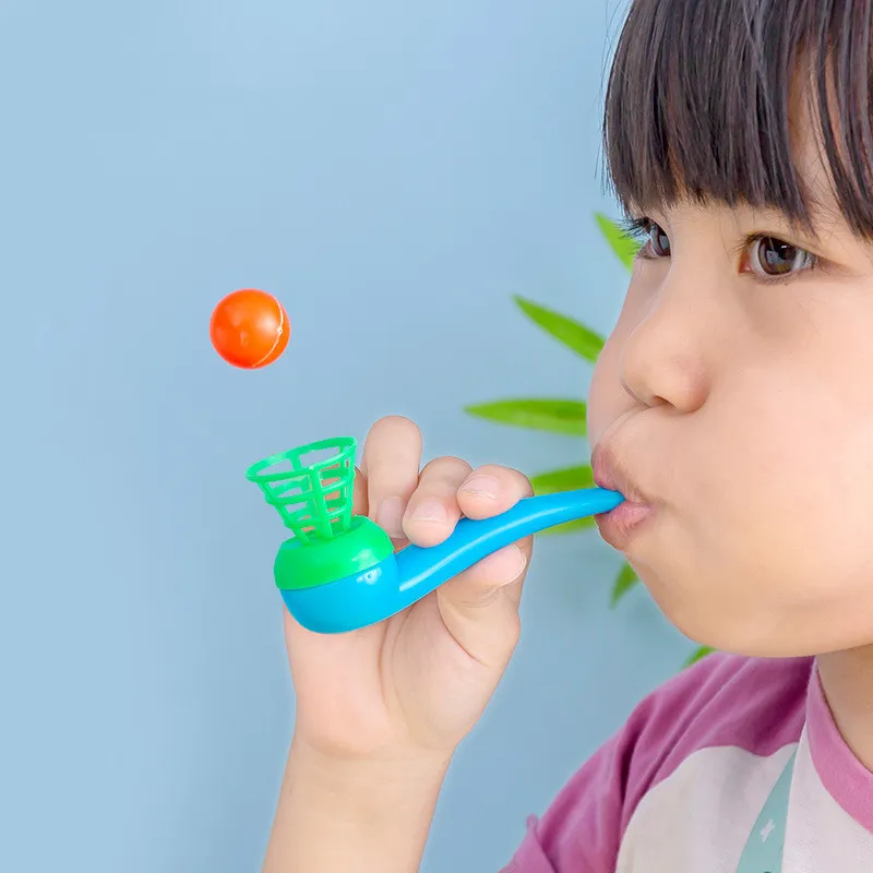 10 Uds. Juguete al aire libre para niños, soplador colgante, juego de soplado, entrenamiento de equilibrio con sentido, Bola de soplado flotante, juego mágico para padres e hijos, regalo