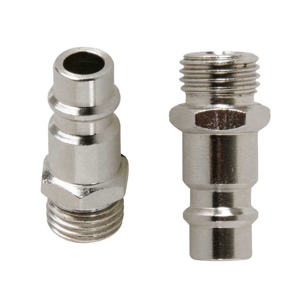 5PCS QUICK RELEASE ยูโร Compressed Air Line Coupler Connector FITTING 1/4in BSP ชาย Workshop อุปกรณ์เครื่องมือ Workshop