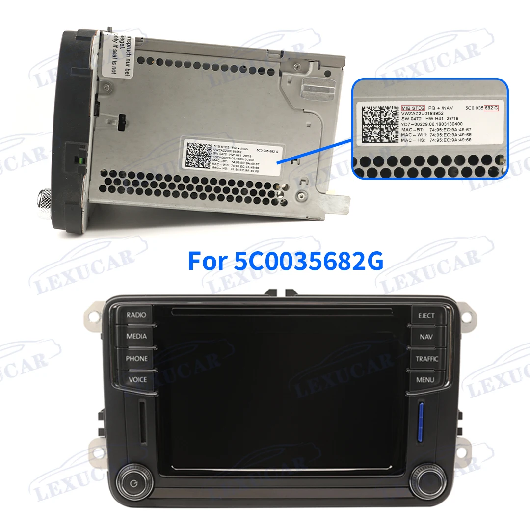 Pantalla táctil de 6,5 pulgadas para VW MIB STD2 TDO-WVGA0633F00039/36 WVGA0633F00045 reproductor Multimedia de coche 680 682 200 Radio de navegación