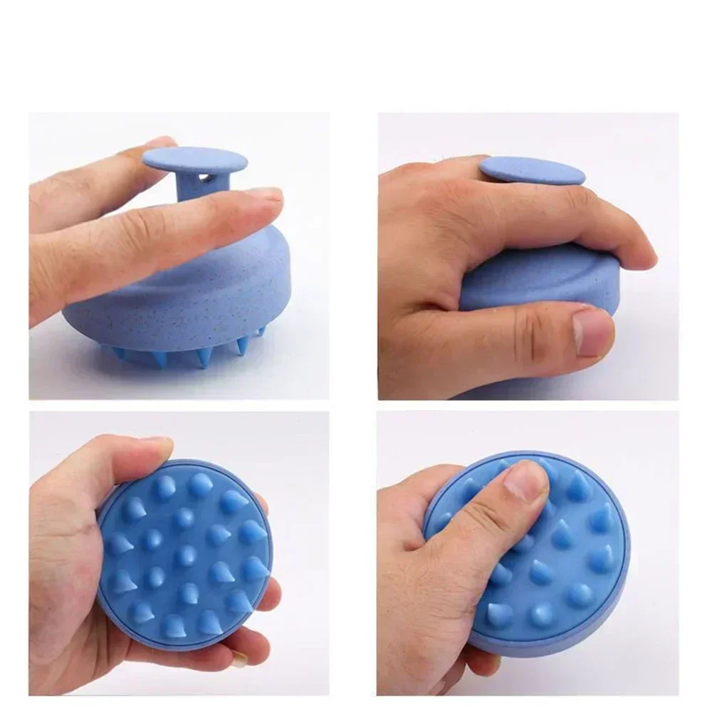 1 cepillo de champú de silicona, cepillo para masaje corporal, cepillo para baño y ducha, herramienta de peluquería, peine para masaje del cuero cabelludo, peine para lavado de cabello