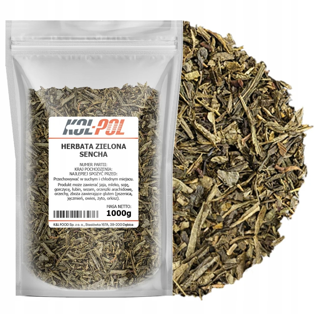HERBATA ZIELONA SENCHA 1kg Liściasta naturalna aromatyczna jakość Kol-Pol